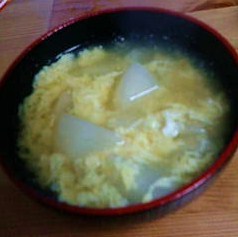 かぶと卵のコンソメスープの画像