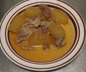 かもり(冬瓜)とスジ肉の煮物