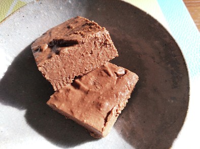 絹豆腐で濃厚♡レンチン簡単チョコケーキの写真