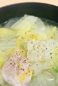 豚白菜春雨スープ