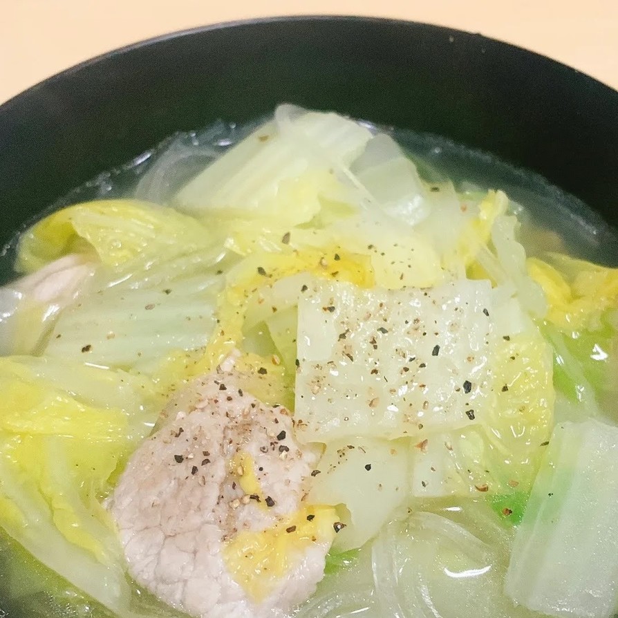 豚白菜春雨スープの画像