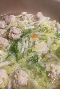 えのき鶏団子と白菜スープ