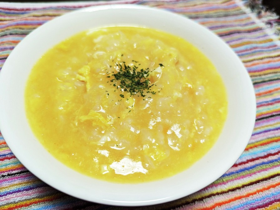 アジアン粥★コーンスープの素で甘酸粥の画像