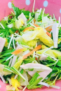 水菜のパステルカラーサラダ