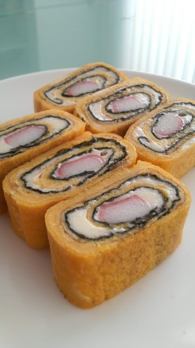 ★カゎィィ♪カニカマ&チーズ卵焼き★