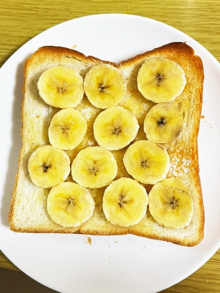 最高においしいバナナトーストの画像