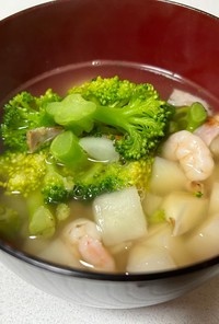 海老とブロッコリースープ