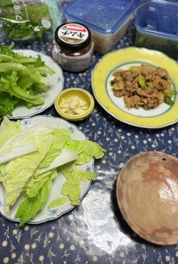 韓国風、豚肉の辛醤油炒め