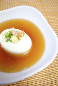 レンジで簡単✤出汁湯豆腐