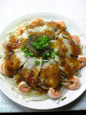 もやしたっぷり☆豚と海老のレンジ蒸し
