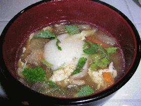 鏡餅でトックスープ(韓国風お雑煮)