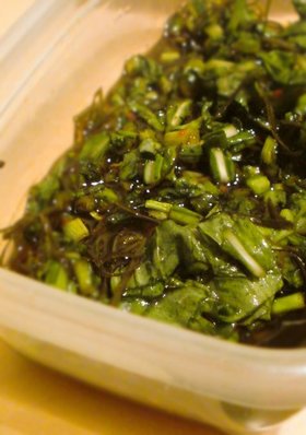 美味しい蕪の葉のお漬物