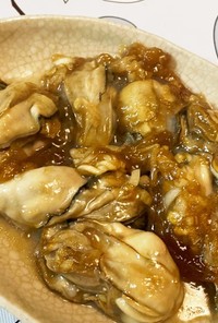 牡蠣のネギ生姜(セロリ)炒め