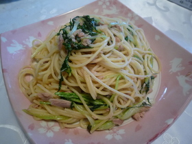 ☆シャキッと水菜とツナのパスタ☆