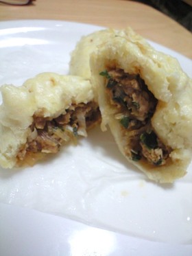 ホットケーキミックスで包子・・・肉まん?