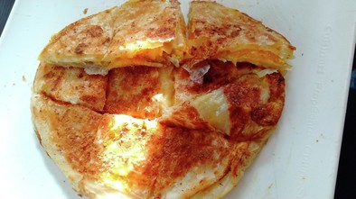 チャパティのスイーツ卵サンド焼きの写真