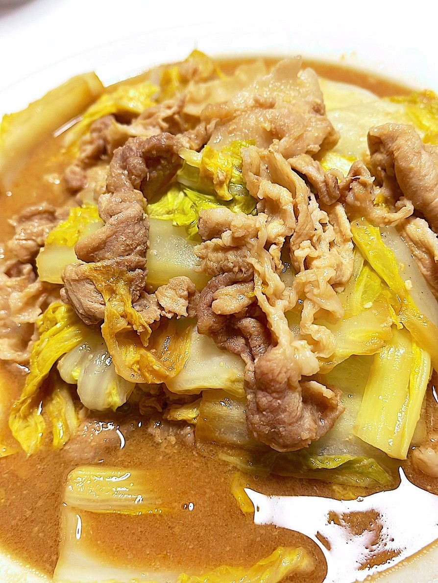 白菜と豚肉の味噌炒めの画像