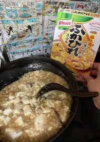 クノールふかひれスープで麻婆豆腐