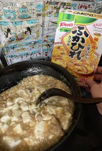 クノールふかひれスープで麻婆豆腐