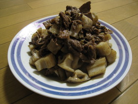 ●牛肉とれんこんの簡単オイスター炒め●