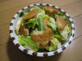簡単♪ ひら天と春キャベツのサッと煮