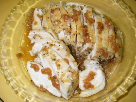 ローカーボな♪鶏胸肉レンジ蒸し