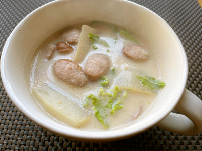 【温活レシピ】かぶのあったかミルクスープの写真