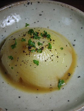 新玉ねぎ、レンジでとろとろ