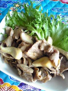 <豚薄切り肉の甘酢煮>