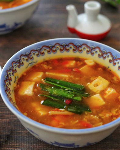 飲み干す1杯  麻婆豆腐スープ  の写真