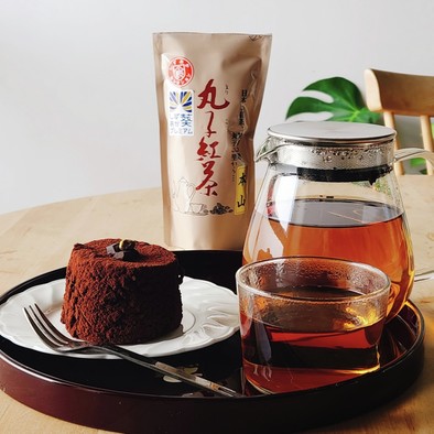 クラフト紅茶★おからチョコケーキ★和紅茶の写真