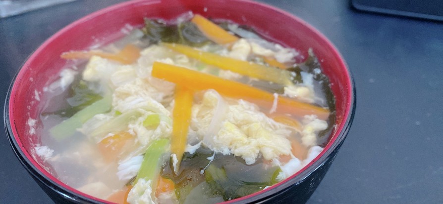 具だくさんピリ辛中華スープの画像