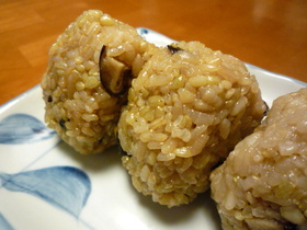 ○豚バラと干ししいたけの炊き込みご飯