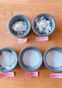 米粉の吸水実験(粉10g水10g)