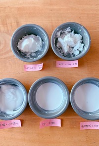 米粉の吸水実験(粉10g水10g)