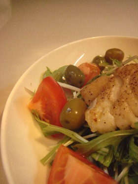 鱈と青菜のごちそうサラダ