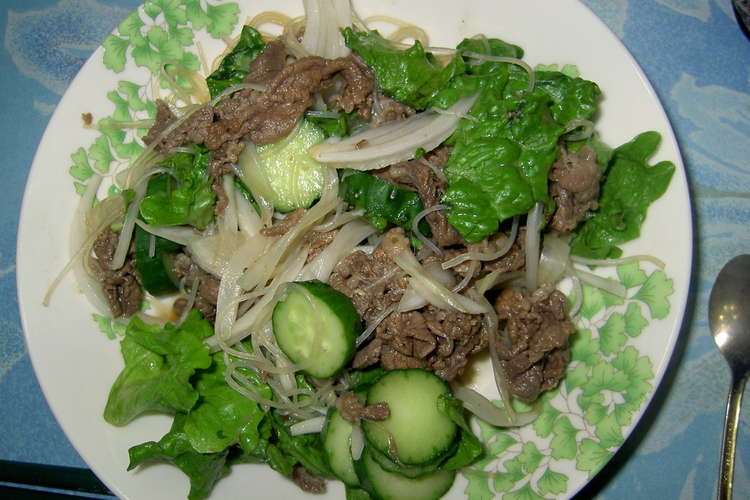 ノンオイル タイ風牛肉のナンプラーサラダ レシピ 作り方 By ぴんくすいか クックパッド 簡単おいしいみんなのレシピが360万品