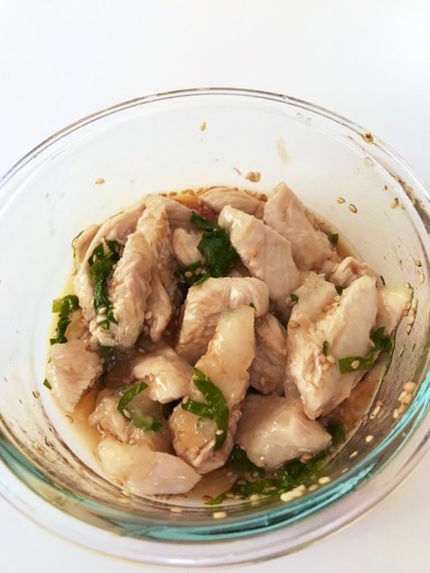 栄養士レシピ♡胸肉の中華和えの写真
