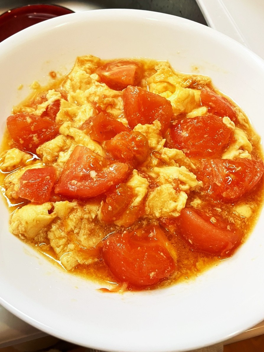 西紅柿炒鶏蛋(トマトと鶏卵の炒め物)の画像