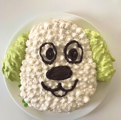 息子の誕生日に、簡単わんわんケーキ♡の写真