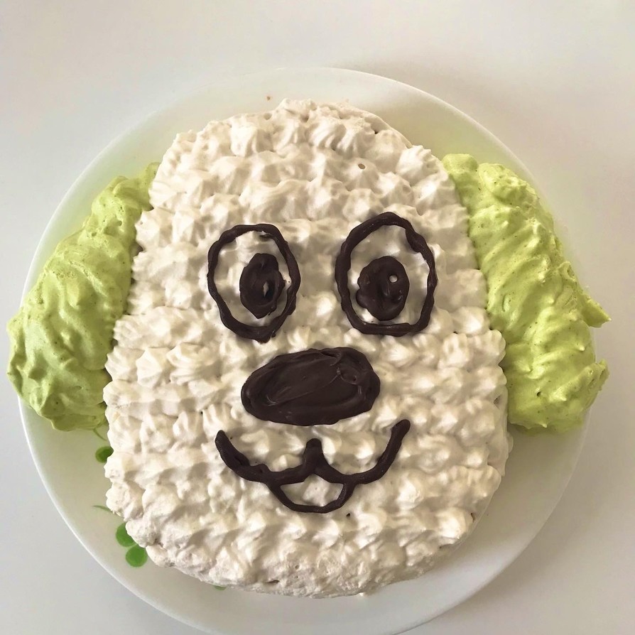 息子の誕生日に、簡単わんわんケーキ♡の画像