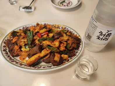 ≪韓国風≫スンデと野菜の炒めの写真