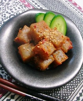 ピリ辛☆こんにゃくのにんにく味噌炒め