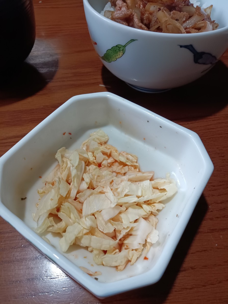 白菜サラダのドレッシング-豆板醤とお酢の画像