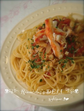 カニ缶とは思えない?♔カニトマトパスタ