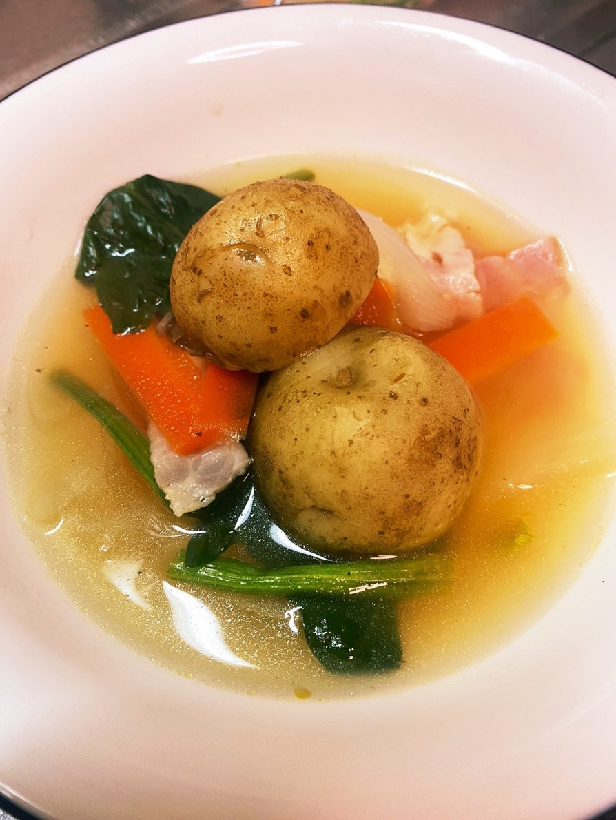 まるごと鹿児島県産の新じゃがスープの画像