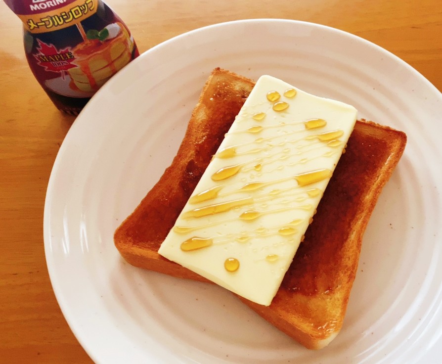 背徳感ありすぎ⁈メープルバタートースト♡の画像