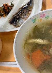 ハリハリ鍋風スープ　河内長野市学校給食