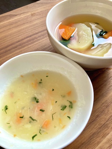 【離乳食７か月～】かぶのスープの写真