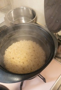 土鍋で玄米、失敗なし！